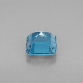 1.36캐럿 천연 런던 블루 토파즈, 에메랄드 컷, 6.1×6 mm, VVS-VS