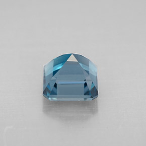 1.50캐럿 천연 런던 블루 토파즈, 에메랄드 컷, 6×6 mm, VVS-VS
