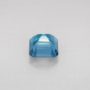 1.48캐럿 천연 런던 블루 토파즈, 에메랄드 컷, 6×6 mm, VVS-VS