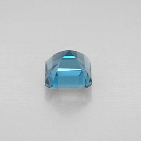 1.52캐럿 천연 런던 블루 토파즈, 에메랄드 컷, 6×6 mm, VVS-VS