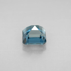 1.54캐럿 천연 런던 블루 토파즈, 에메랄드 컷, 6.1×6.1 mm, VVS-VS