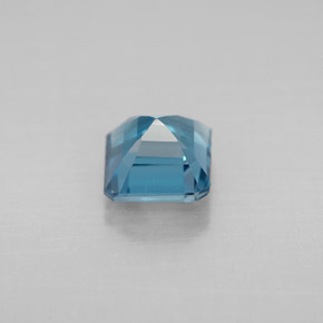 1.57캐럿 천연 런던 블루 토파즈, 에메랄드 컷, 6.2×6.1 mm, VVS-VS