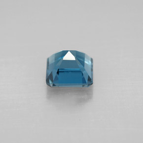1.50캐럿 천연 런던 블루 토파즈, 에메랄드 컷, 6.1×6.1 mm, VVS-VS