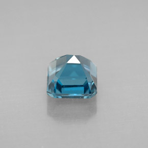 1.77캐럿 천연 런던 블루 토파즈, 에메랄드 컷, 6.1×6.1 mm, VVS-VS
