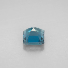 1.46캐럿 천연 런던 블루 토파즈, 에메랄드 컷, 6×6 mm, VVS-VS