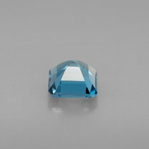 1.34캐럿 천연 런던 블루 토파즈, 에메랄드 컷, 6×6 mm, VVS-VS