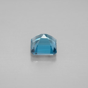 1.38캐럿 천연 런던 블루 토파즈, 에메랄드 컷, 6×6 mm, VVS-VS