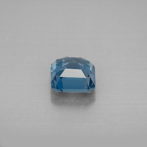 1.46캐럿 천연 런던 블루 토파즈, 에메랄드 컷, 6.2×6.2 mm, VVS-VS