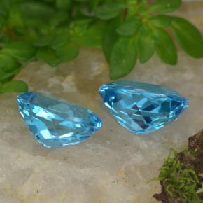 4.71캐럿 천연 Medium Blue  토파즈 보석, 타원형 컷, 9.1×7.1 mm, VVS-VS