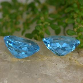4.65캐럿 천연 스위스 블루 토파즈 보석, 타원형 컷, 9.1×7 mm, VVS-VS