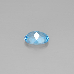 2.23캐럿 천연 스위스 블루 토파즈, 타원형 컷, 9.1×7.1 mm, VVS-VS