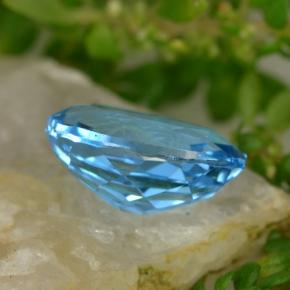 2.34캐럿 천연 스위스 블루 토파즈, 타원형 컷, 9.1×7.1 mm, VVS
