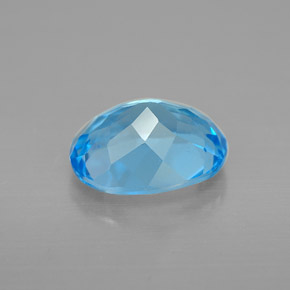 2.36캐럿 천연 스위스 블루 토파즈, 타원형 컷, 9.1×7.1 mm, VS