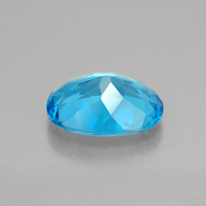 2.09캐럿 천연 스위스 블루 토파즈, 타원형 컷, 9×7 mm, VVS-VS