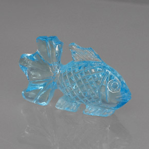 17.84캐럿 천연 스위스 블루 토파즈, 투명한, 26.2×15.8 mm, 투명/반투명