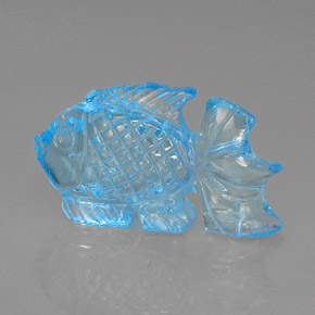 18.94캐럿 천연 스위스 블루 토파즈, 투명한, 25.6×14.8 mm, 투명/반투명