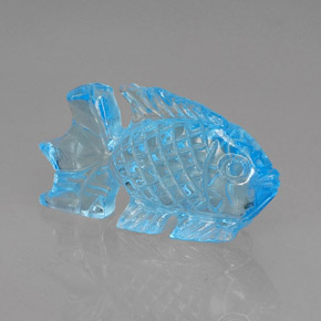 18.94캐럿 천연 스위스 블루 토파즈, 투명한, 25.6×14.8 mm, 투명/반투명