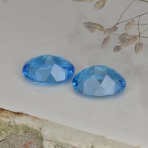 4.71캐럿 천연 스위스 블루 토파즈 보석, 타원형 컷, 9.1×7.1 mm, VVS