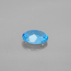 2.08캐럿 천연 스위스 블루 토파즈, 타원형 컷, 9.1×7.1 mm, VVS-VS
