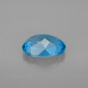2.25캐럿 천연 스위스 블루 토파즈, 타원형 컷, 9.2×7.2 mm, VVS
