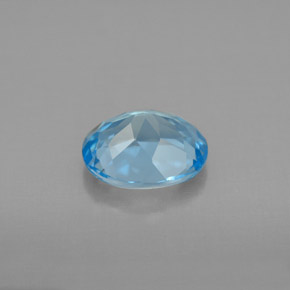2.38캐럿 천연 스위스 블루 토파즈, 타원형 컷, 9×7.1 mm, VVS