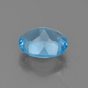 2.40캐럿 천연 스카이 블루 토파즈, 타원형 컷, 9×7.1 mm, VVS