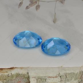 4.93캐럿 천연 스위스 블루 토파즈 보석, 타원형 컷, 9.1×7.1 mm, VVS