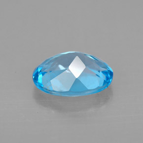 2.21캐럿 천연 스위스 블루 토파즈, 타원형 컷, 9×7.2 mm, VS