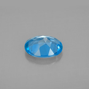 2.13캐럿 천연 스위스 블루 토파즈, 타원형 컷, 9×7.1 mm, VVS
