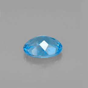 2.22캐럿 천연 스위스 블루 토파즈, 타원형 컷, 9×7.2 mm, VVS-VS