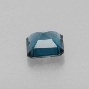 1.56캐럿 천연 런던 블루 토파즈, 에메랄드 컷, 6.8×6.7 mm, VVS-VS