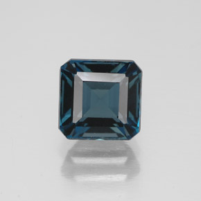 1.91캐럿 천연 런던 블루 토파즈, 에메랄드 컷, 6.5×6.4 mm, VVS