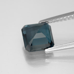 1.91캐럿 천연 런던 블루 토파즈, 에메랄드 컷, 6.5×6.4 mm, VVS