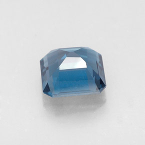 1.62캐럿 천연 런던 블루 토파즈, 에메랄드 컷, 6.7×6.6 mm, VVS