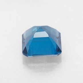 2.23캐럿 천연 런던 블루 토파즈, 에메랄드 컷, 7.4×7.2 mm, VVS