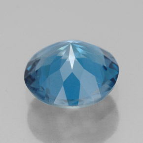2.58캐럿 천연 런던 블루 토파즈, 라운드 컷, 8.89 mm, VVS