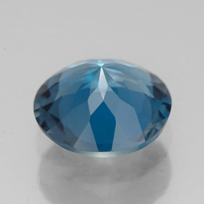 2.71캐럿 천연 런던 블루 토파즈, 라운드 컷, 8.92 mm, VVS