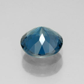 2.91캐럿 천연 런던 블루 토파즈, 라운드 컷, 8.97 mm, VS