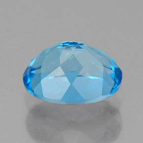 2.66캐럿 천연 스위스 블루 토파즈, 타원형 컷, 9.1×7.1 mm, VVS