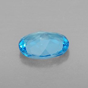 1.85캐럿 천연 스위스 블루 토파즈, 타원형 컷, 9.1×7.1 mm, VVS
