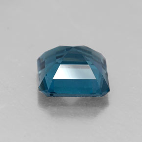 1.98캐럿 천연 런던 블루 토파즈, 에메랄드 컷, 7.1×7.1 mm, VS
