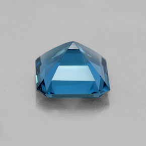1.91캐럿 천연 런던 블루 토파즈, 에메랄드 컷, 7.1×7.1 mm, VS