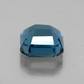 2.50캐럿 천연 런던 블루 토파즈, 에메랄드 컷, 7.2×7.2 mm, VS