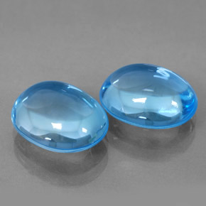 캐럿 천연 스위스 블루 토파즈 보석, 타원형 컷, 10.8×8.8 mm, 투명한