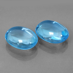 캐럿 천연 스위스 블루 토파즈 보석, 타원형 컷, 10.8×8.5 mm, 투명한