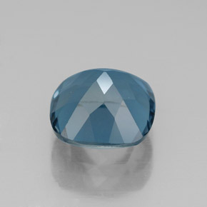 2.77캐럿 천연 런던 블루 토파즈, 쿠션 컷, 8.1×8.1 mm, VVS-VS