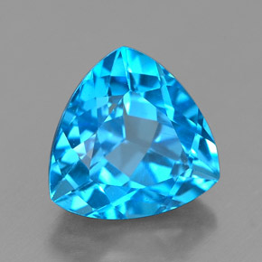 2.85캐럿 천연 스위스 블루 토파즈, 트릴리언, 8.6×8.4 mm, VVS