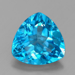 2.65캐럿 천연 스위스 블루 토파즈, 트릴리언, 9.2×9.1 mm, VVS