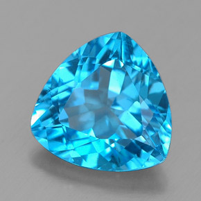 2.65캐럿 천연 스위스 블루 토파즈, 트릴리언, 9.2×9.1 mm, VVS