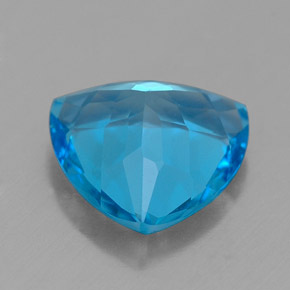 2.65캐럿 천연 스위스 블루 토파즈, 트릴리언, 9.2×9.1 mm, VVS